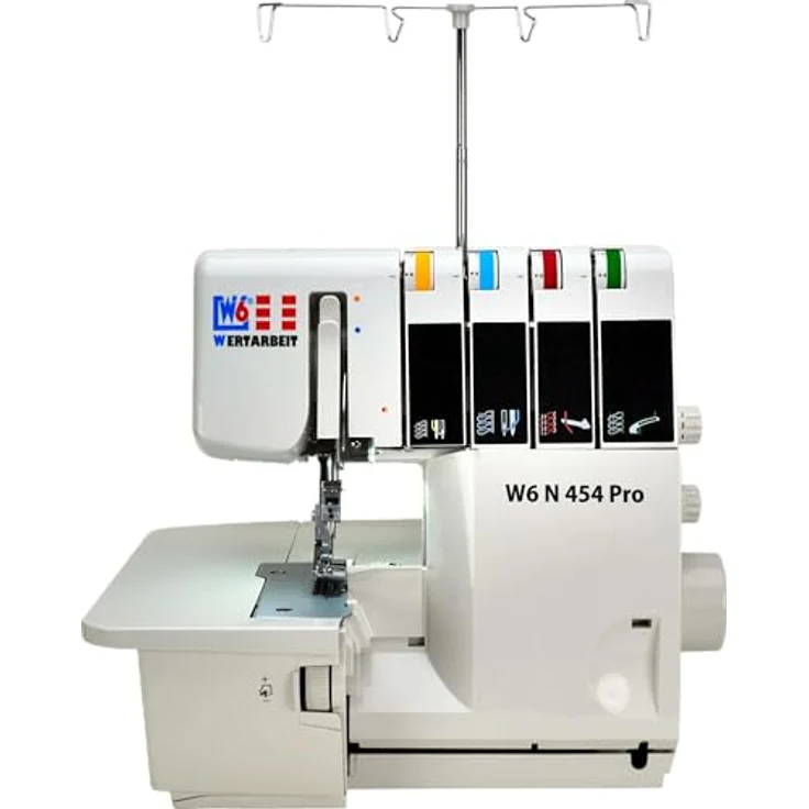 W6 WERTARBEIT Overlock-Nähmaschine W6 N 454D Pro, 16 Programme, mit viel Zubehör – Bild 2