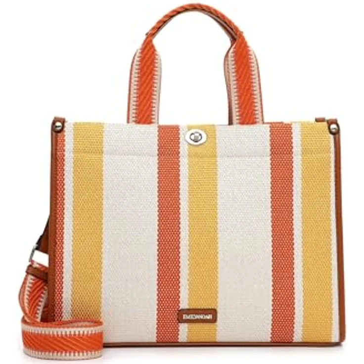 EMILY & NOAH Shopper E&N Jasmin, Handtasche mit abnehmbarem Umhängeriemen und praktischer Bag in Bag Funktion, schwarz