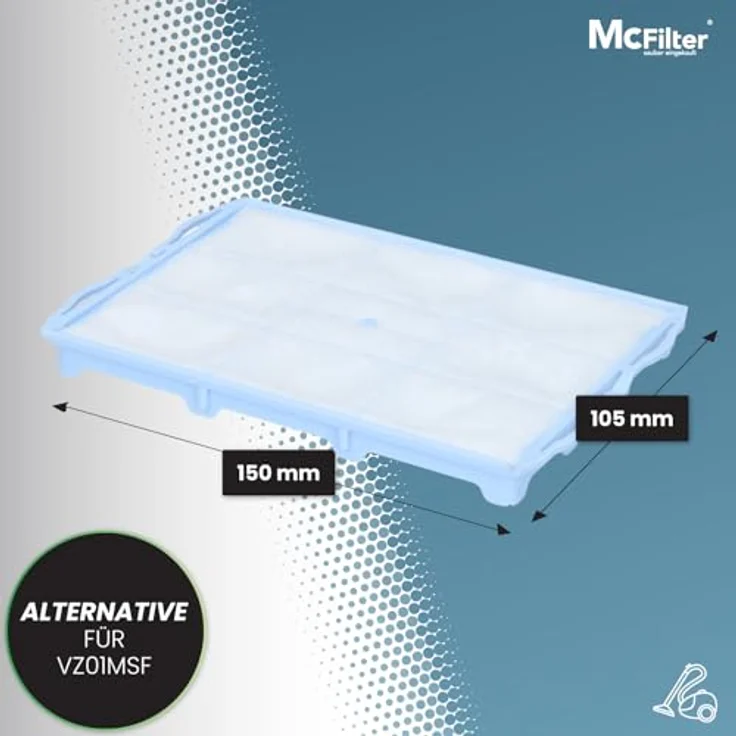 McFilter Filter-Set Hepafilter + Motorfilter für Siemens Synchropower Serie VS06, VS06A, VS06B, VS06C, VS06G, VS06A111, VSZ31455 – Bild 3