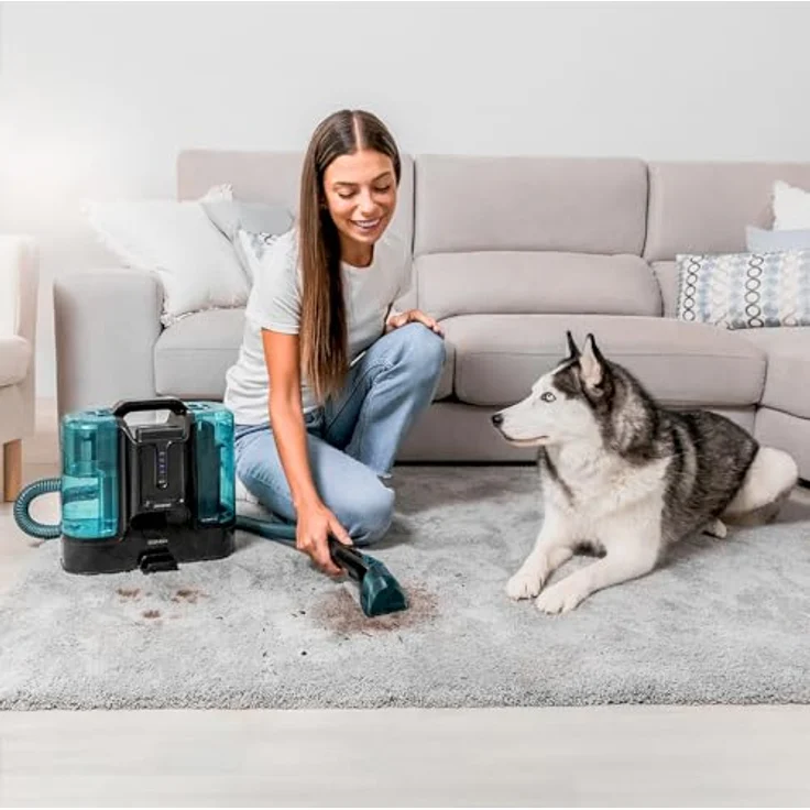 Cecotec Conga Carpet & Spot Clean Infinity, Kabelloser Polsterreiniger mit 3-in-1-System, grün, bis zu 60 Minuten Betriebszeit – Bild 5