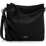 SURI FREY SFY Macy, Umhängetasche aus Feinsynthetik mit Reißverschluss, Uni-Design, schwarz