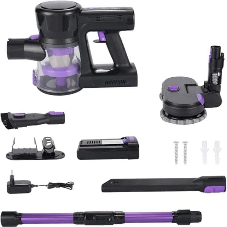 Casativo Multifunktionaler 2in1 Akku Staubsauger - Zyklon-Hand- & Bodensauger mit Wischaufsatz, 23 kPa Saugkraft, HEPA-Filter, beutellos, für allergikerfreundliche Reinigung – Bild 2
