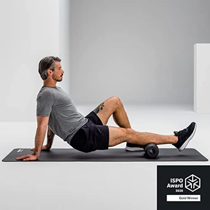Blackroll Faszienrolle Twin, Massagegerät für Rückenmassage, Carbon-Optik, Schwarz – Bild 2