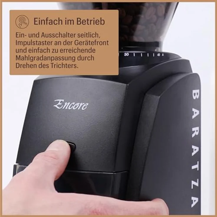 Baratza Encore (ZCG485BLK4FEU1A), Präzisions-Kaffeemühle mit 40 Mahlgraden, Schwarz – Bild 7
