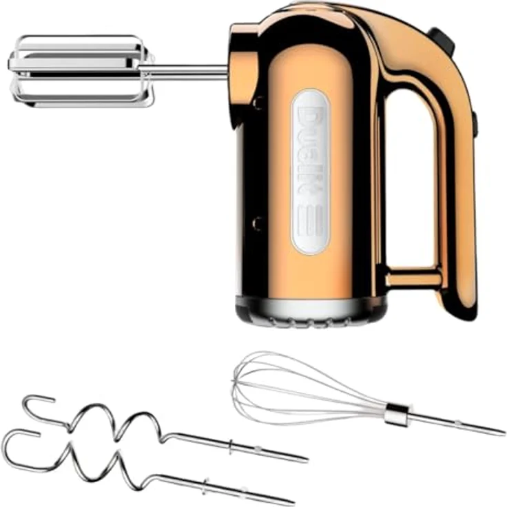 Dualit CLASSIC Handmixer Kupfer, 400 W mit 4 Geschwindigkeitsstufen und Edelstahlgehäuse – Bild 2