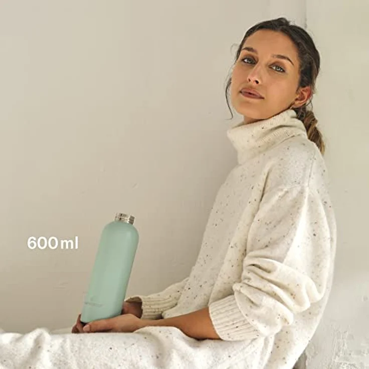 Waterdrop® Steel Bottle 600ml isolierte Trinkflasche auslaufsicher | Thermosflasche 24h kalt, 12h heiß | doppelwandige Edelstahl Wasserflasche | bruchsicher | Kohlensäure geeignet – Bild 5