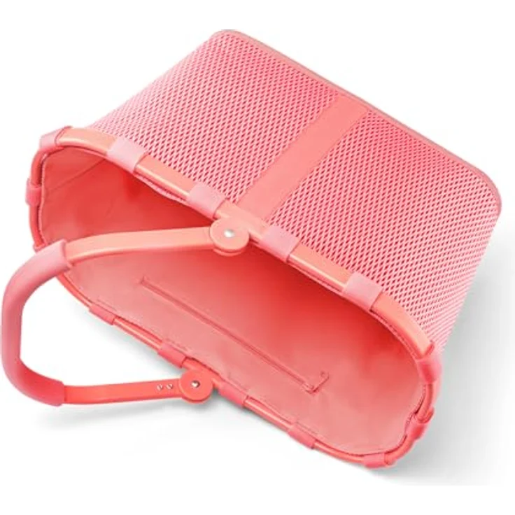 REISENTHEL® carrybag frame mesh, Einkaufskorb in Korall mit 22 l Volumen, Aluminiumrahmen und gepolstertem Tragegriff – Bild 6