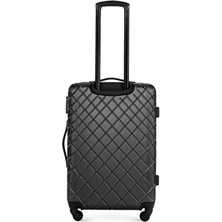 WITTCHEN Reisekoffer Rollkoffer Trolley Mittlerer Koffer Handgepäck Hartschale aus ABS mit 4 Spiner Rollen Zahlenschloss Teleskopgriff Classic line Größe L Schwarz – Bild 4