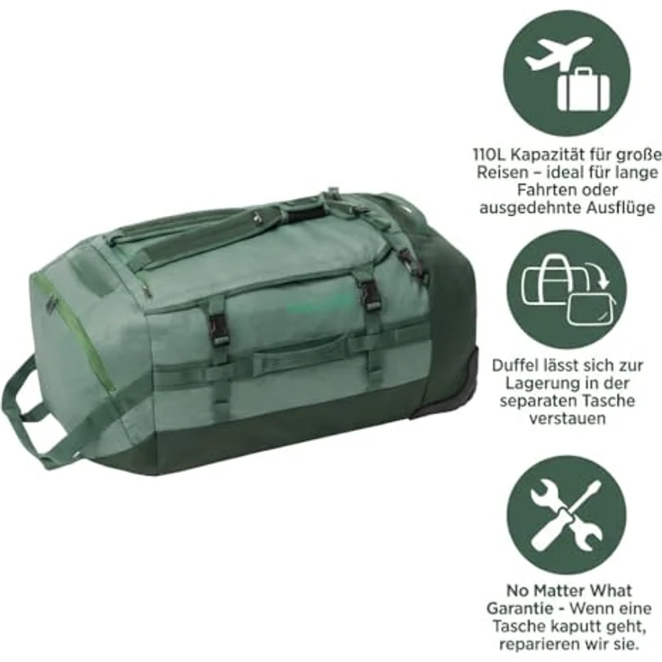 Eagle Creek Cargo Hauler 2 Rollen Reisetasche 77 cm, grün, 100% Polyester, geräumig 38 x 34 x 77 cm – Bild 4