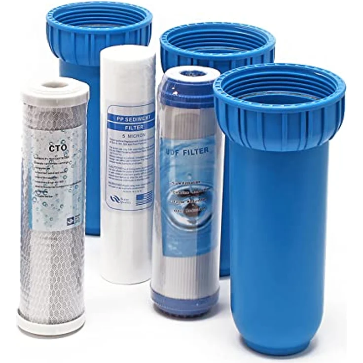 Naturewater NW-BR10B5 3-Stufenfilter 32.89 mm (1') Sedimentfilter Aktivkohleblock Aktivkohlegranulat – Bild 5