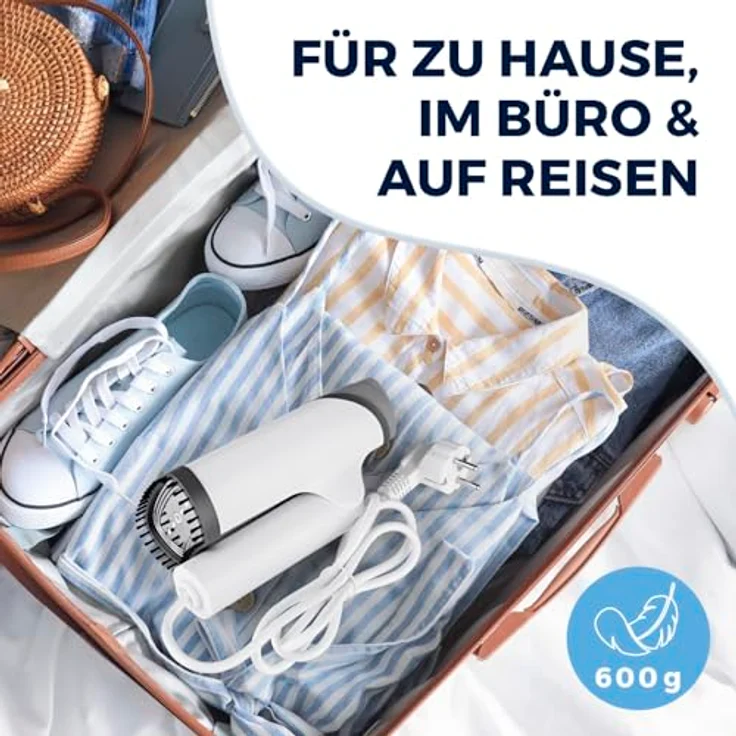 CLEANmaxx 2in1-Dampfbürste, effiziente Steam-Funktion mit 1200 Watt, kurzer Vorheizzeit und 130-ml-Wassertank – Bild 7