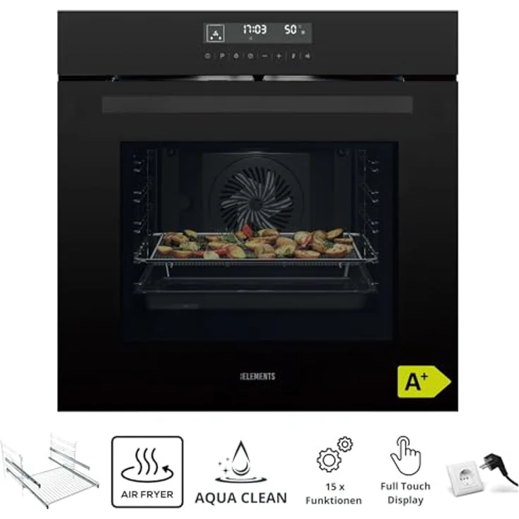 KB Elements Küchenmaschine ELK75LP, 2000 W, 6 l Schüssel, GS-zertifizierter Standmixer, 6 Nudelaufsätze, Glanzschwarz – Bild 6