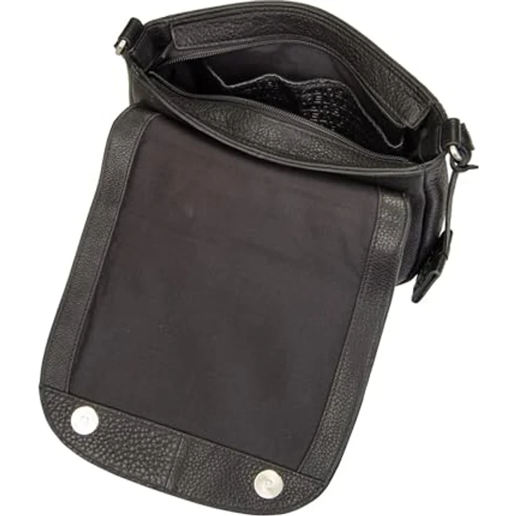 Burkely Soft Skylar Umhängetasche, 100% Leder, schwarz, 21 cm x 8.5 cm x 16 cm – Bild 5