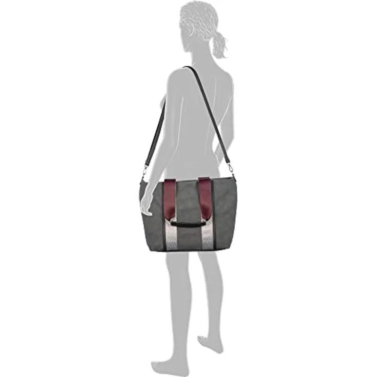 Tom Tailor Cara Shopper Tasche 45.5 cm, geräumiger Shopper mit coolem Design, schwarz – Bild 3