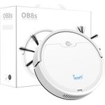 Dopwii Kehrroboter 3-in-1, Staubsauger Roboter mit 1800Pa Saugkraft, 400mL Wassertank, 6W Leistung, Schwarz