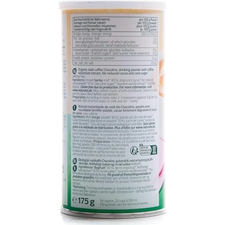 Naturata Bio Chocolino Malzkaffee instant 175g – Bild 3