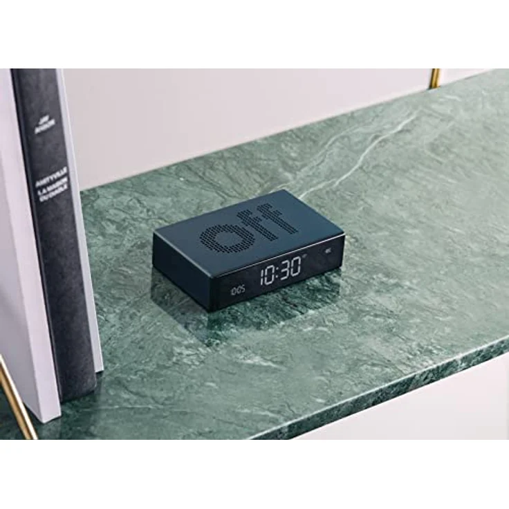 Lexon Flip Premium, Wecker mit minimalistischem Aluminiumdesign und einfacher Gestensteuerung, schwarz – Bild 6