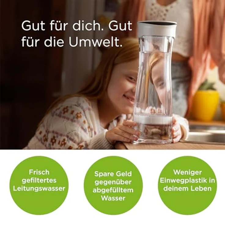 BRITA Wasserfilterkartusche MicroDisc im 3er Pack, Kartuschen für alle BRITA fill&go Trinkflaschen und fill&serve Karaffen zur Reduzierung von geschmacksstörenden Stoffen im Leitungswasser – Bild 6