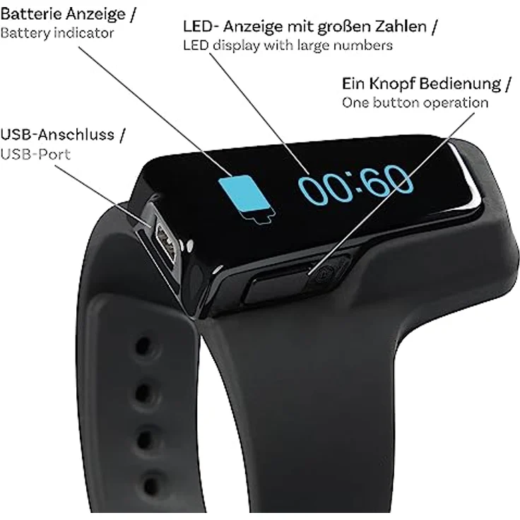 Pulox Checkme O2 - Smartes Handgelenk Pulsoximeter mit Ringsensor und App für iOS und Android – Bild 2