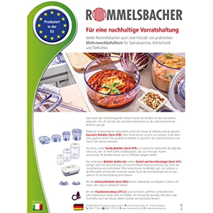 ROMMELSBACHER VBS 304 Profi Folienbeutel 50 Stück, 30 x 40cm, BPA-frei, eingeprägte Luftrillen, wiederverwendbar, Sous vide geeignet, extrem reißfest, für alle Balkenvakuumierer – Bild 3