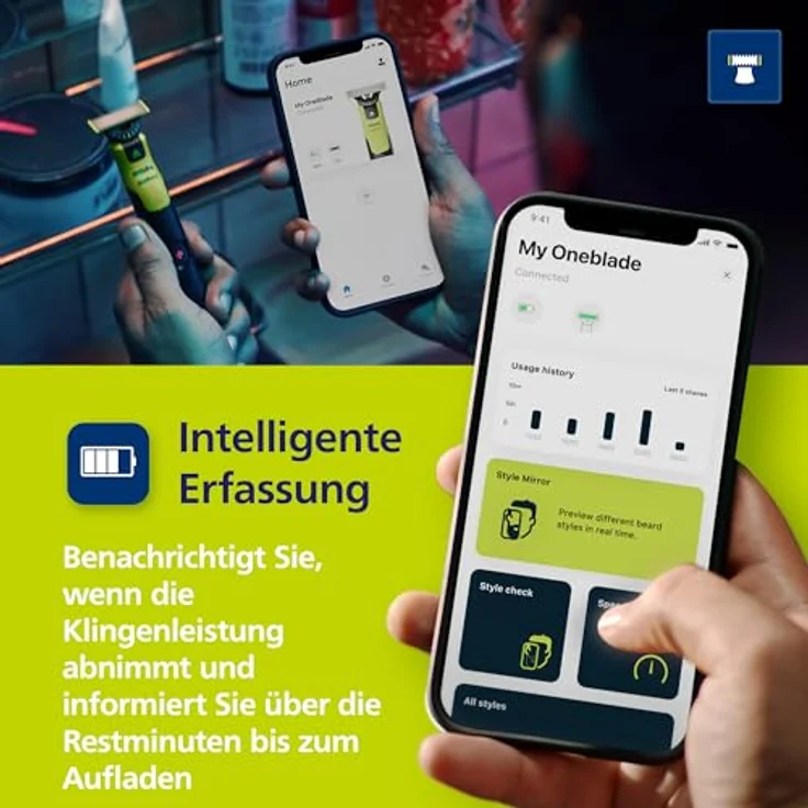 Philips Elektrorasierer OneBlade Face & Body QP4631/65, 360-Grad-Klinge, inkl. verstellbarem 5-in-1 Kammaufsatz – Bild 5