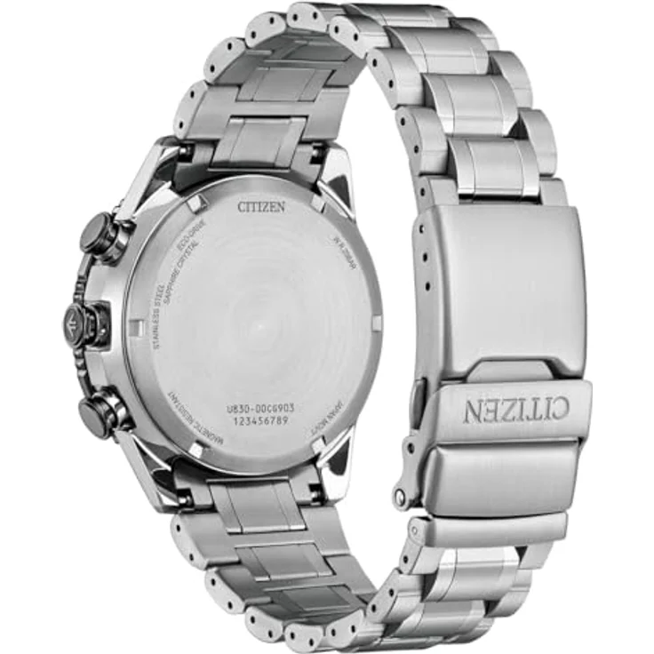 Citizen JV2006-55H Promaster Skyhawk, Herrenuhr Edelstahl Solar mit grauem Zifferblatt, wasserdicht bis 20 ATM, silberfarbenes Armband – Bild 4