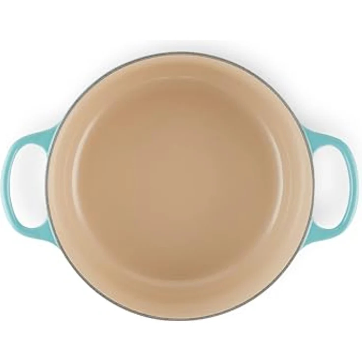 Le Creuset Signature Gusseisen-Bräter mit Deckel, Ø 26 cm, Rund, Für alle Herdarten und Induktion geeignet, Volumen: 5,3 l, Karibik – Bild 3