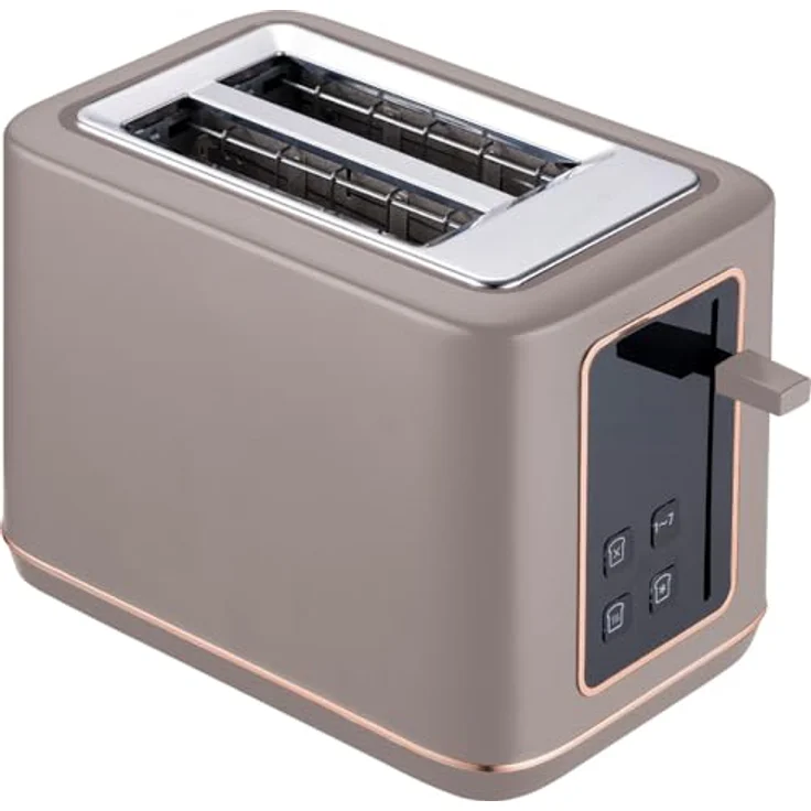 Berlinger Haus BH9664 Digital Toaster, 7 Bräunungsstufen, matte taupe, mit Auftau- und Aufwärmfunktion – Bild 2