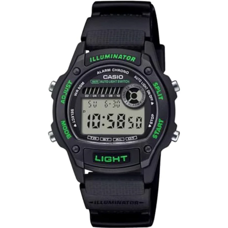 Casio W-220H-1A3VEF, Quarzuhr Alarm-Chrono für Damen und Jugendliche, digital, schwarz mit anthrazit Zifferblatt, Funktionen: Alarm, Beleuchtung, Stoppuhr, Countdown – Bild 2