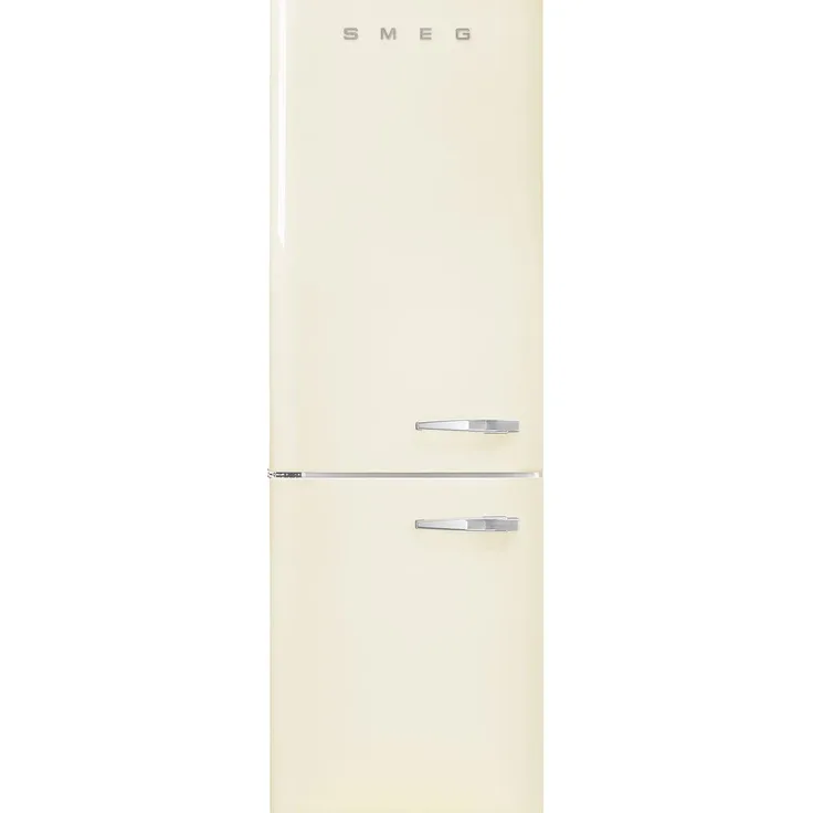 Smeg FAB32LCR6 Kühl- und Gefrierkombination, freistehend, 331 l, Cremefarben, No Frost, 50's Style