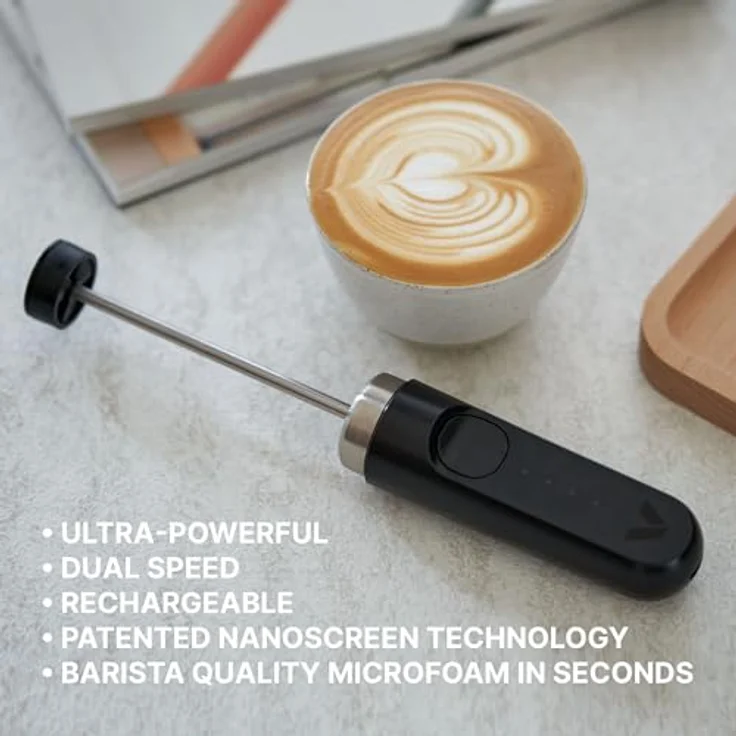 Subminimal NanoFoamer Lithium Hand Milchschäumer | Mikro geschäumte Milch für Premium Barista-Style Kaffeegetränke | Wiederaufladbarer Milchaufschäumer für Cappuccino,Latte,Heiße Schokoladen und mehr – Bild 8