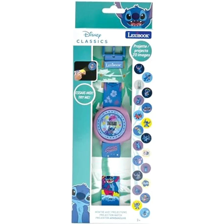 Lilo & Stitch Projektionsuhr, digitale Armbanduhr mit sanfter Beleuchtung für kleine Disney-Fans – Bild 4
