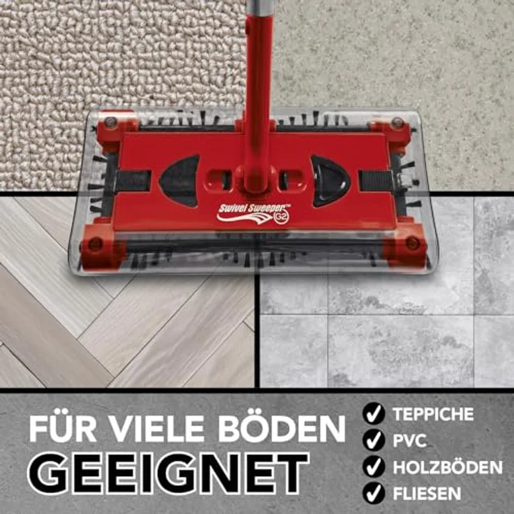 in-trading Handelsgesellschaft mbH Akku-Besen Swivel Sweeper G2 - kabellos und wiederaufladbar - rot – Bild 6