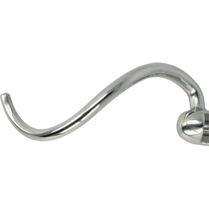 vhbw Knethaken kompatibel mit KitchenAid KSM152, KSM151PS, KSM154, KSM153 - Edelstahl Rührhaken 18 x 6 cm, silber, mit Antihaftbeschichtung – Bild 5