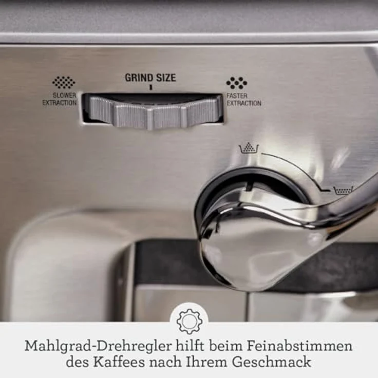 Sage The Barista Express Impress, Siebträgermaschine mit integriertem Mahlwerk, 15-Bar-Pumpendruck, Milchsystem, Weiss-Schwarz – Bild 5