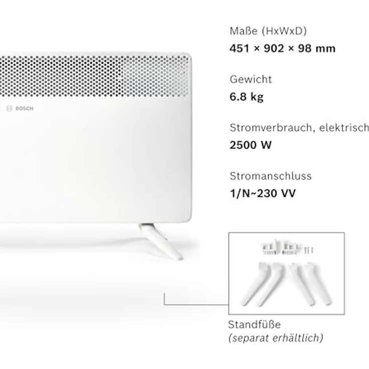 Bosch Hausgeräte Heat Convector HC 4000-25, Heizkörper mit Thermotechnik für effiziente Wärmeleitung – Bild 7