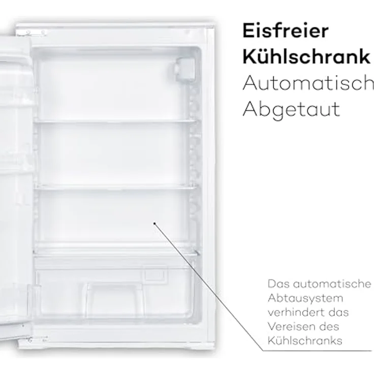 SCHOEPF KSE510A++ Einbaukühlschrank / 130 Liter/Vollraum, zeitloses Design mit LED-Beleuchtung, edles Wohnaccessoire – Bild 3