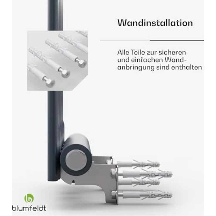 Blumfeldt Flachheizkörper Vertikal, 733 Watt Design Badheizkörper mit Thermostat, sparsamer Warmwasser Wandheizkörper für Badezimmer & Wohnzimmer – Bild 4