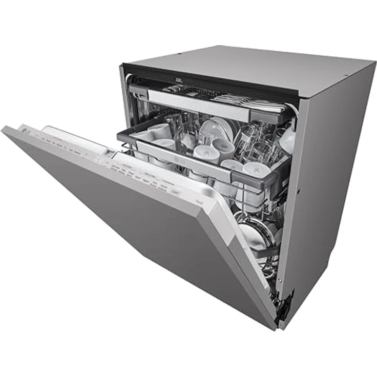 LG DB476TXS, vollintegrierbarer Geschirrspüler, 598 mm breit, 43 dB(A), Inverter Direct Drive®, QuadWash®, TrueSteam®, App-kompatibel – Bild 9
