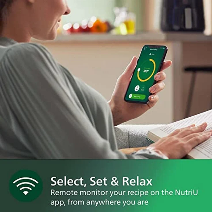 Philips Airfryer 5000 Series, Größe L, 4,1 l (0,8 kg), 13-in-1-Kochfunktionen, Wifi verbunden, 90% weniger Fett mit Rapid Air Technologie, HomeID-App, kompatibel mit Alexa (HD9255/90) – Bild 5