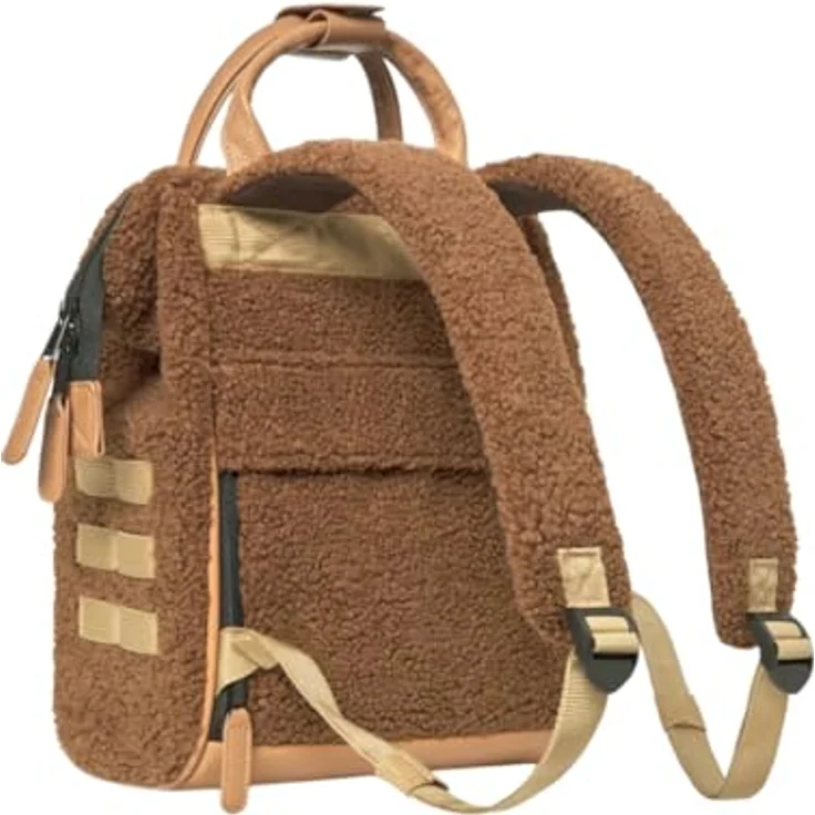 Cabaia Adventurer Fleece Small City Rucksack, 32 cm, braun, 100% Polyester, 23 cm x 13 cm – Bild 8