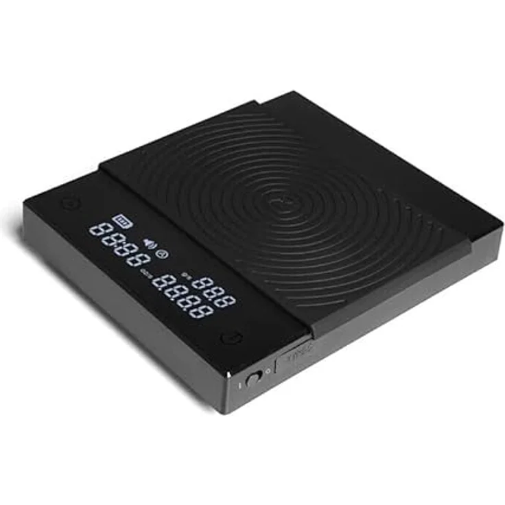 TIMEMORE Black Mirror Basic 2 Kaffeewaage mit digitaler Zeitschaltuhr und automatischem Timer, 2,0 kg maximales Gewicht, Li-Ion 1600mAh Batterie, schwarz – Bild 1