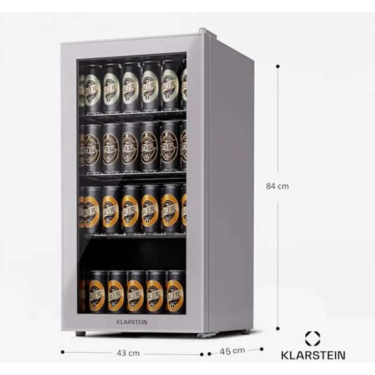 Klarstein Getränkekühlschrank HEA-Bersafe-74-wh 10045533A, 84 cm hoch, 43 cm breit, Bier Hausbar Glastür, leiser und kompakter Weinkühlschrank – Bild 7