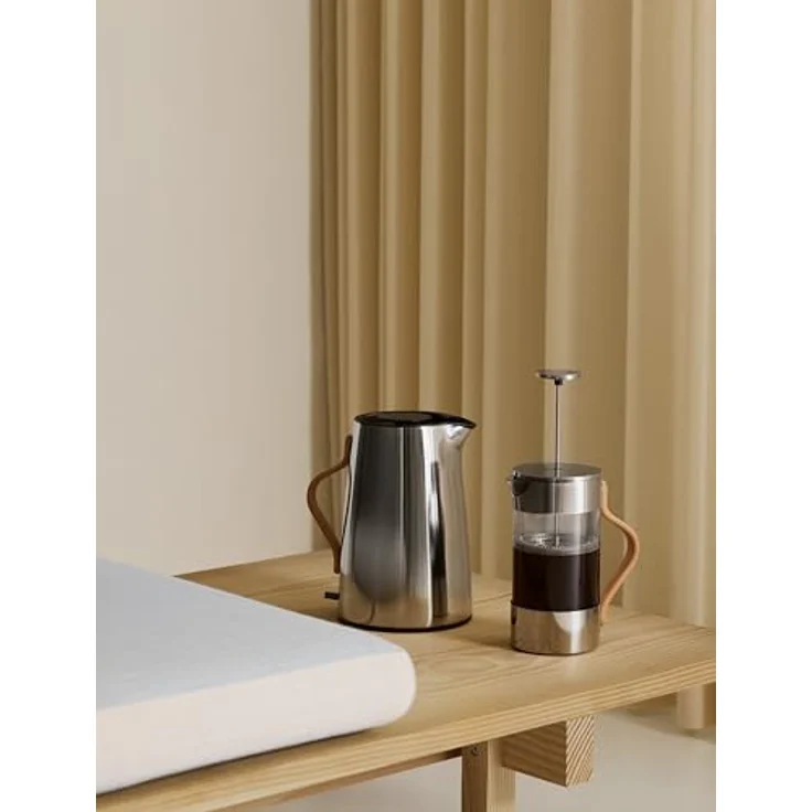 Stelton Wasserkocher Emma, Elektrischer Kocher mit Buchenholzgriff, 1,2 Liter, Trockenkoch-sicher, skandinavisches Design, EU-Stecker – Bild 2