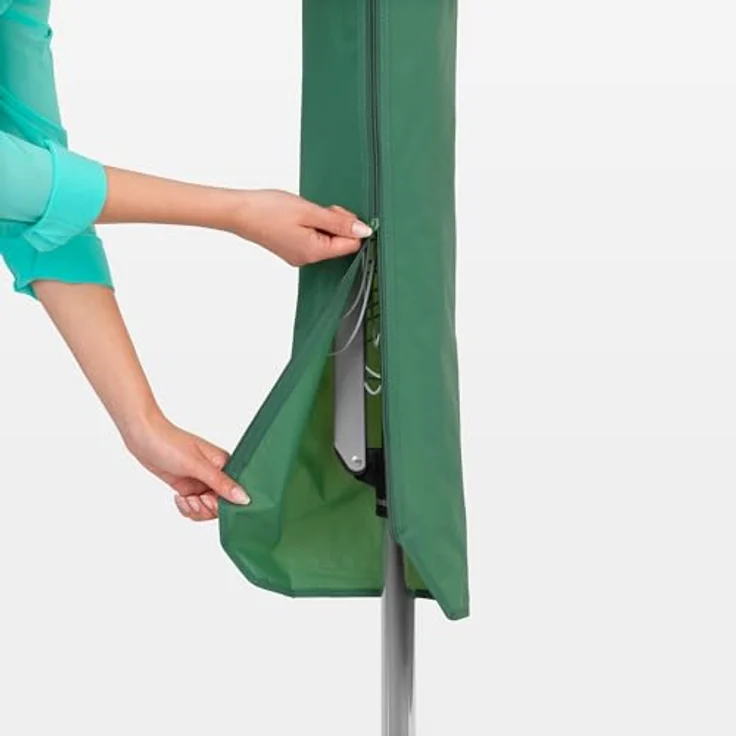 Brabantia Parapluie Wäschetrockner Topspinner 50m, rotierendes Design mit 3 einstellbaren Positionen und rutschfesten UV-beständigen Leinen – Bild 4