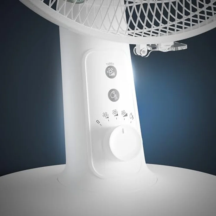 ROWENTA VU2740 Turbo Silence Extreme+ Tischventilator, 20 Watt, leiser Betrieb mit Timer und Oszillation, Weiß – Bild 7