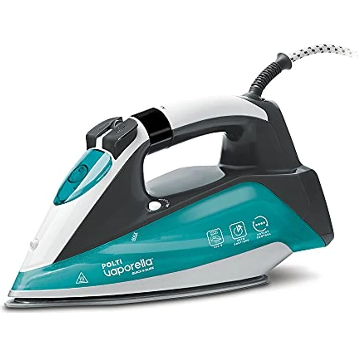 Polti Iron PLEU0253 Vaporella Quick & Slide QS220 Steam Iron, 2400 W, Water tank capacity 350 ml, Cont, Bügeleisen, Grün, Weiss – Bild 2