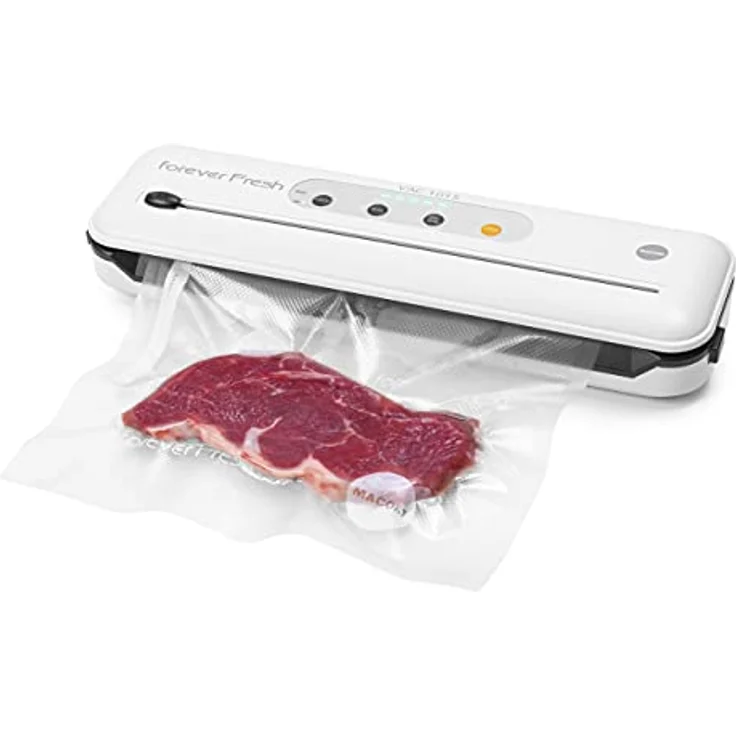 MACOM Forever Fresh VAC 1015 Superautomatisches Vakuumiergerät mit breiter Dichtleiste und integriertem Cutter, grau – Bild 1