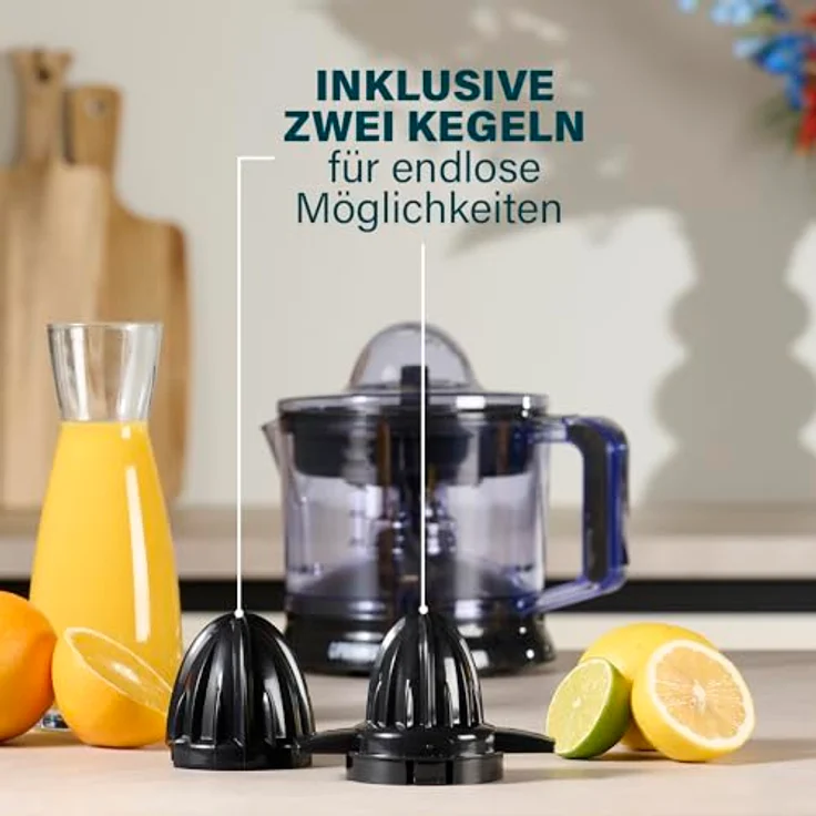 Princess 01.201004.01.001 Zitruspresse Classic, schwarz, 1,0l, Kabelaufbewahrung – Bild 7