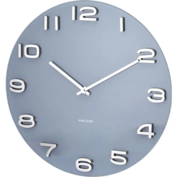 Karlsson Wanduhr Vintage Glas rund grau KA5489GY 35cm – Bild 2